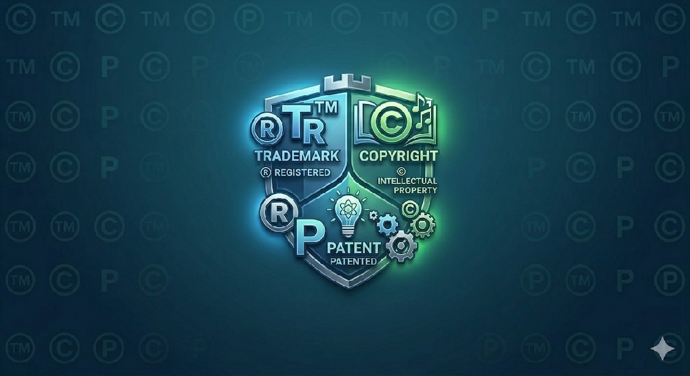 symbols for trademark, patent, copyright